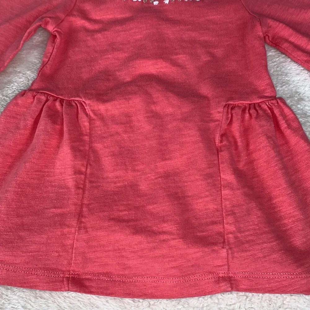 Gymboree Baby Coral Dress 3-6M Long Sleeves EUC